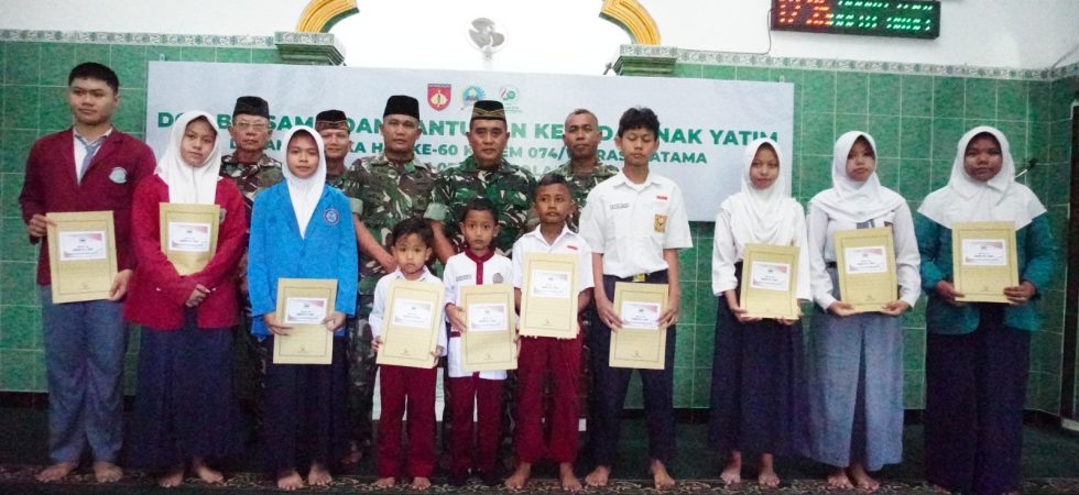 Hangatnya Doa dan Kepedulian: Kodim Boyolali Rayakan HUT Korem 074/Wrt Ke 60 dengan Santunan Anak Yatim