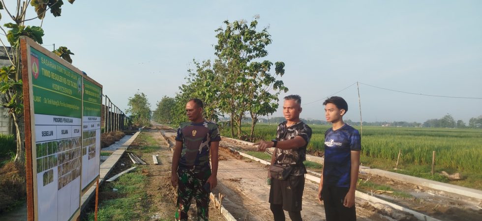 Kepala Staff Kodim Sragen Jajal Jalan Baru Hasil TMMD 