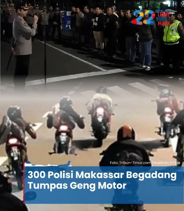 Siaga Kapolrestabes Makassar, 300 Polisi Begadang Hingga Pagi, Basmi Geng Motor 